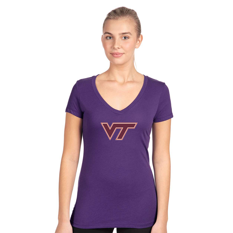 Women's Virginia Tech Hokies  Next Level V-Neck T-Shirt